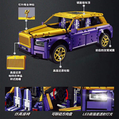 Super18K K93B Super 18K Rolls-Royce Cullinan Purple Super Car Building Blocks 3161pcs Bricks From China