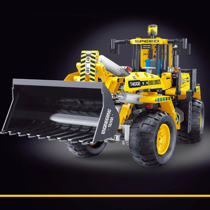T4002 Mechanical engineering vehicle series Front loader 1608pcs building block Ship From China