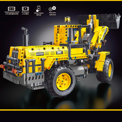 T4002 Mechanical engineering vehicle series Front loader 1608pcs building block Ship From China