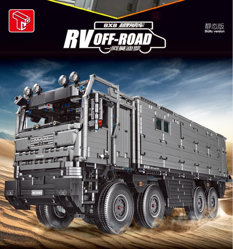 T4009 RV OFF-ROAD Technic Car Model 6068pcs bricks kids toy gift ship from China.