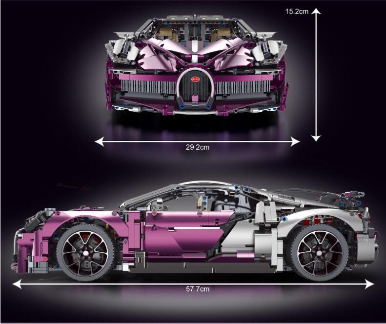 T5004A Bugatti Divo Purple Bugatti Sports Car Model Car Children Assembled Building Block Toy Ship From China.
