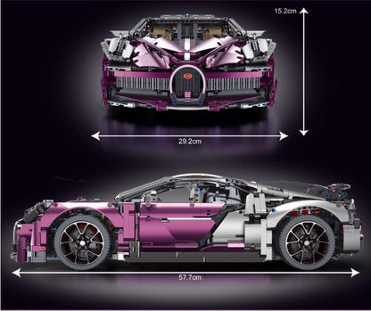 T5004A Bugatti Divo Purple Bugatti Sports Car Model Car Children Assembled Building Block Toy Ship From China.