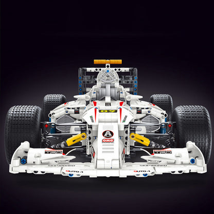 T5009 MOC Technical White Super Car Formula One Model 1682pcs Racing building blocks withiout Motor ship from China.