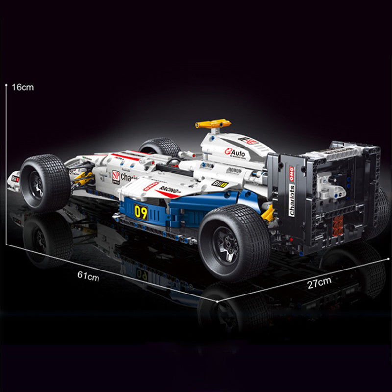 T5009 MOC Technical White Super Car Formula One Model 1682pcs Racing building blocks withiout Motor ship from China.