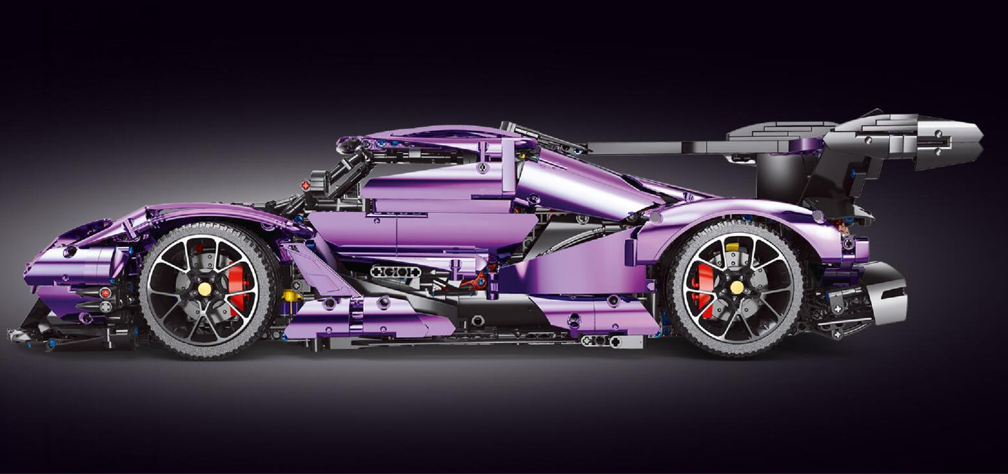 T5012B Electroplating purple Technic sports car Model building blocks 3668pcs bricks set toys ship from China.