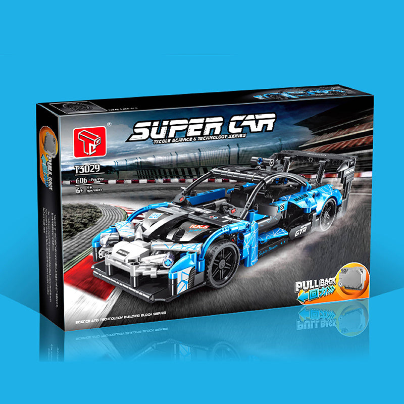 TAIGAOLE T3029 Technic Blue Super Car Model building blocks 606pcs bricks toy ship from China.