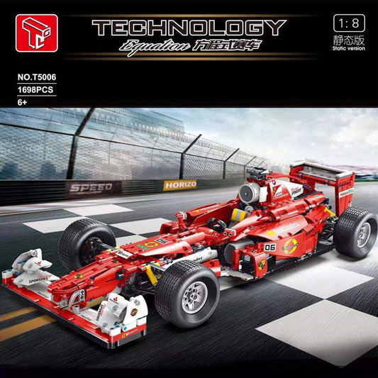 TAIGAOLE T5006 MOC Technic Formula F1 car Red 1:8 Building Blocks static version model 1698pcs Ship From China