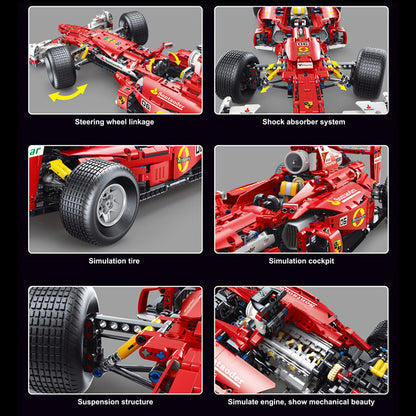 TAIGAOLE T5006 MOC Technic Formula F1 car Red 1:8 Building Blocks static version model 1698pcs Ship From China