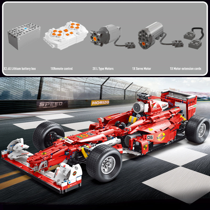 TAIGAOLE T5006 MOC Technic Formula F1 car Red 1:8 Building Blocks static version model 1698pcs Ship From China