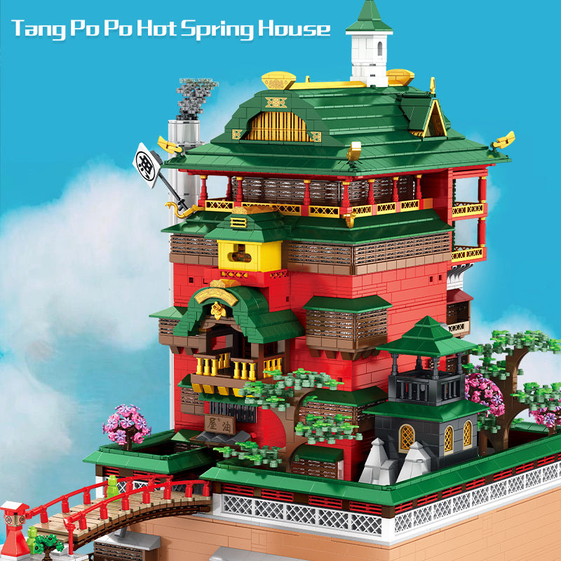 TAIGE 55121 Spirited Away Oil House Street View Architecture Building Blocks 6786pcs Bricks Ship From Europe 3-7 Days Delivery