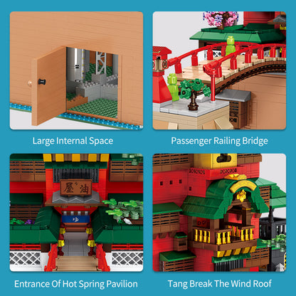 TAIGE 55121 Spirited Away Oil House Street View Architecture Building Blocks 6786pcs Bricks Ship From Europe 3-7 Days Delivery