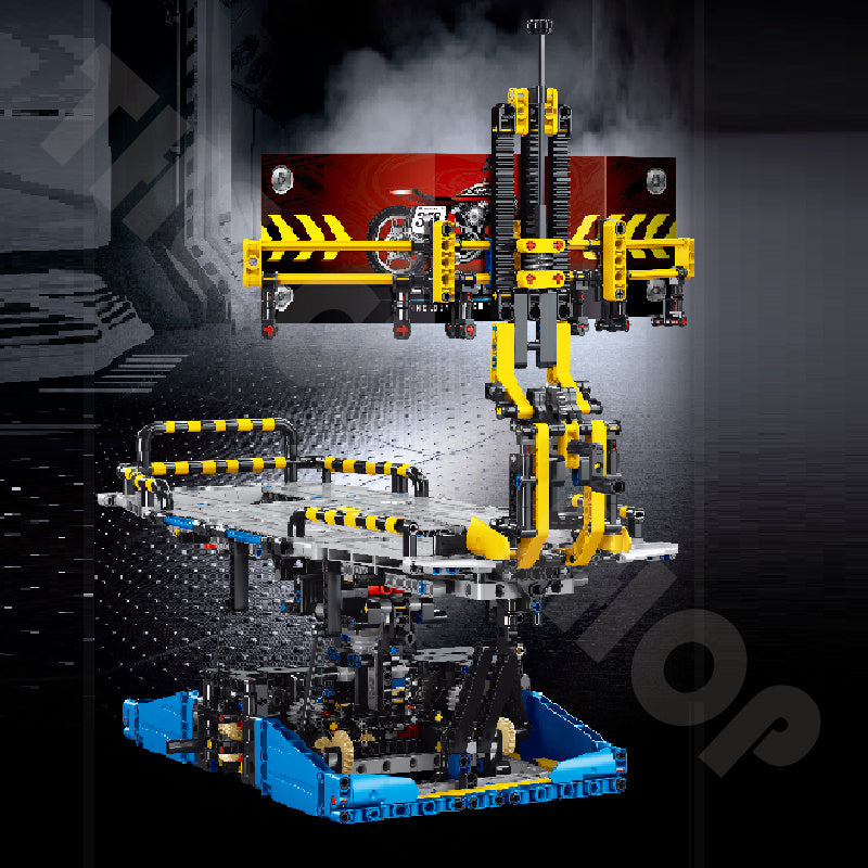 TaiGaoLe T2016 MOC Motorcycle Simulation Test Bench Bricks Model 1201pcs Static Version Building Blocks ship from China.