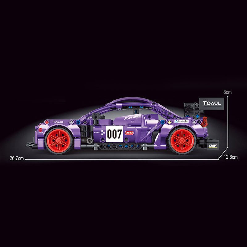 TaiGaoLe T3025 Moc Building blocks Technical Super Racing Car Model 595pcs bricks toys without Motor ship from China