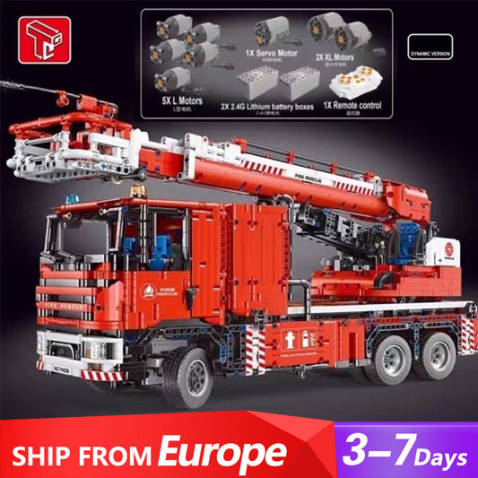 TaiGaoLe T4008 Moc Technic Fire Engineering 1:10 Building Blocks 4629pcs Bricks Toys From Europe Delivery.