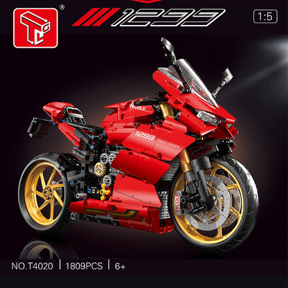 TaiGaoLe T4020R MOC Technical 1:5 Du-cati Motorcycle Model Building blocks 1809pcs bricks Toys Ship from China.(static version)