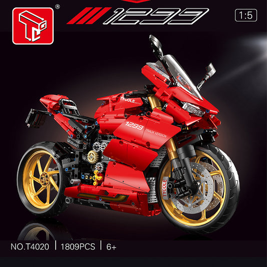 TaiGaoLe T4020R MOC Technical 1:5 Du-cati Motorcycle Model Building blocks 1809pcs bricks Toys Ship from China.(static version)