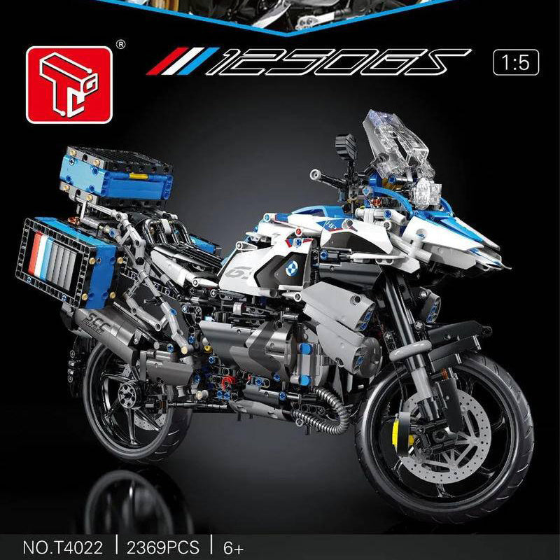 TaiGaoLe T4022 Technical MOC BMW R1250 GS 1:5 Motorcycle  2369pcs static version Ship from China.