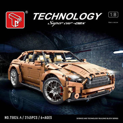 TaiGaoLe T5024A Technic MOC Champagne 1:8 Dynamic version Super Car DBX Building Blocks 3145pcs Bricks Toys From China.