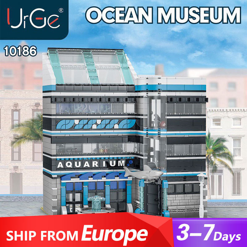 URGE 10186 Modular Buildings Aquarium Building Blocks 2234pcs Bricks Toys From Europe 3-7 Days Delivery