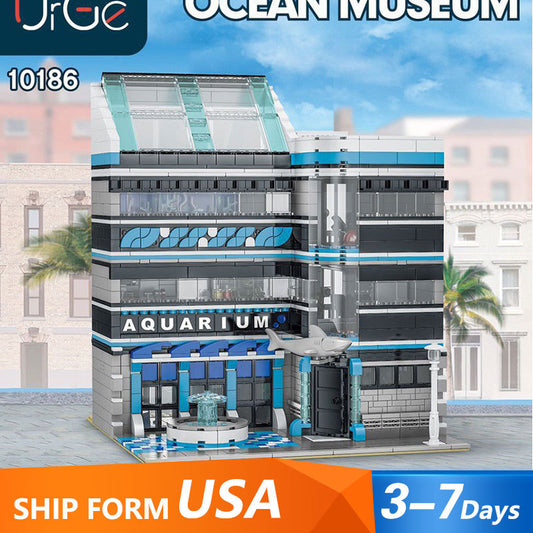 URGE 10186 Modular Buildings Aquarium Building Blocks 2234pcs Bricks Toys From USA 3-7 Days Delivery.