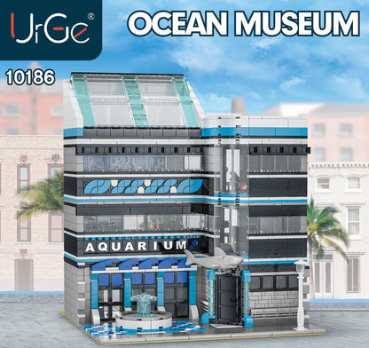 URGE 10186 Modular Buildings City Street Ocean Museum Building Blocks Toys Sets 2249pcs Bricks From China