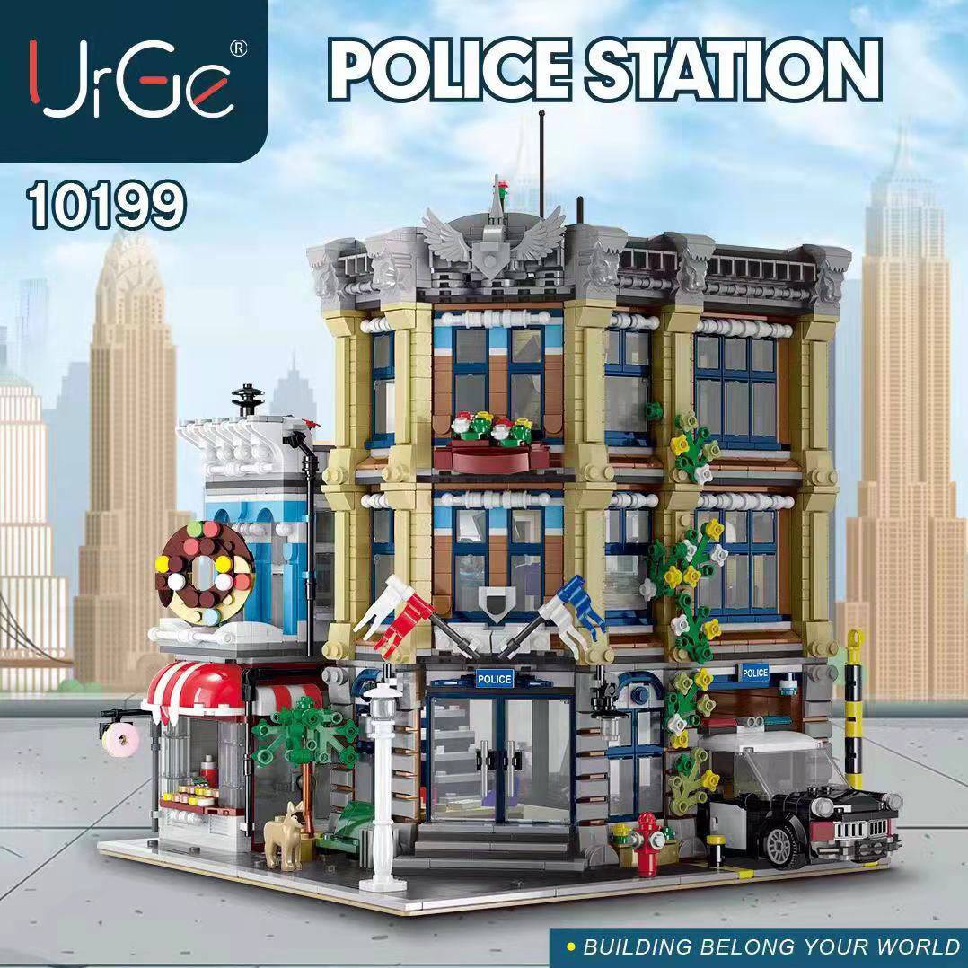 URGE 10199 City Street Brick Town 'Police Station’ building blocks 2967pcs bricks Toys For Gift from China
