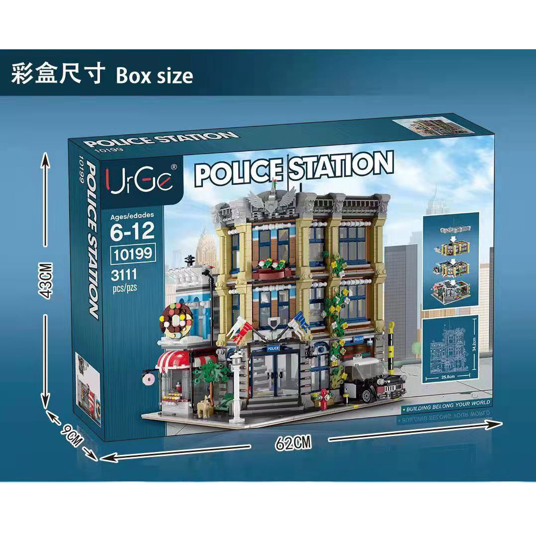 URGE 10199 City Street Brick Town 'Police Station’ building blocks 2967pcs bricks Toys For Gift from China