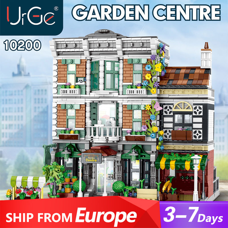 URGE 10200 Modular Buildings BRICKS & BLOOMS - Modular Garden Centre Building Blocks 2716pcs Bricks Toys From Europe 3-7 Days Delivery