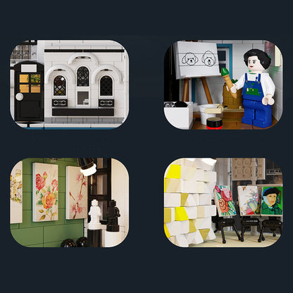 URGE 10201 City Street View MOC Modern Architecture Novatown Art Gallery Showcase 3357Pcs Building Blocks Brick Toys Ship from Europe 3-7 Days Delivery