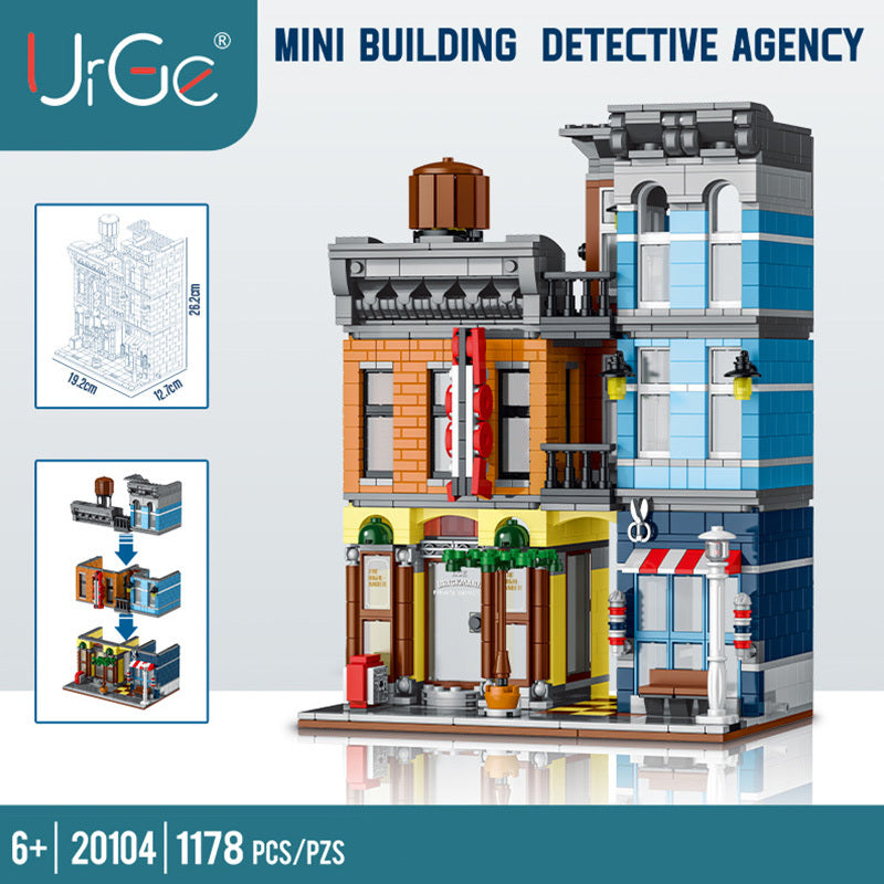 URGE 20104 Detective Agency MOC City Street building blocks 1178pcs bricks toys from China.