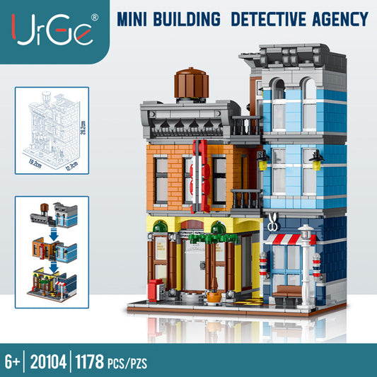 URGE 20104 Detective Agency MOC City Street building blocks 1178pcs bricks toys from China.
