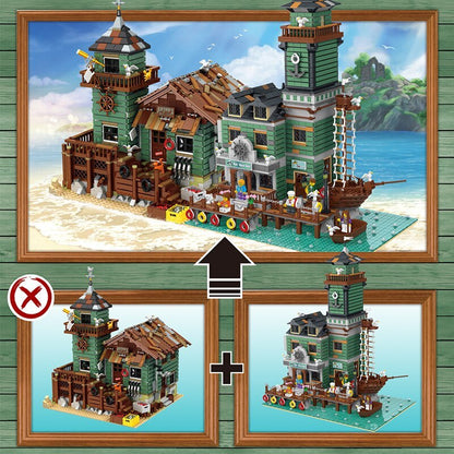 URGE 30103 Boat Hous Diner Creator Buildings 2196pcs Block Brick Toy DIY MOC from China