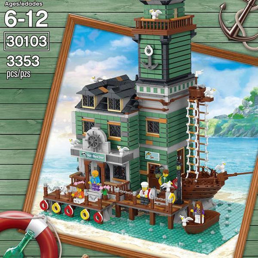 URGE 30103 Boat Hous Diner Creator Buildings 2196pcs Block Brick Toy DIY MOC from China