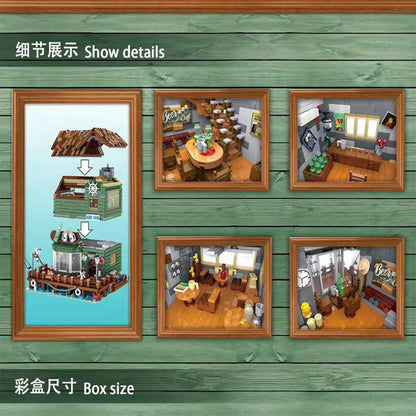 URGE 30108 City Street Harbor Tavern Building Blocks 3103pcs bricks Toys For Gift from China