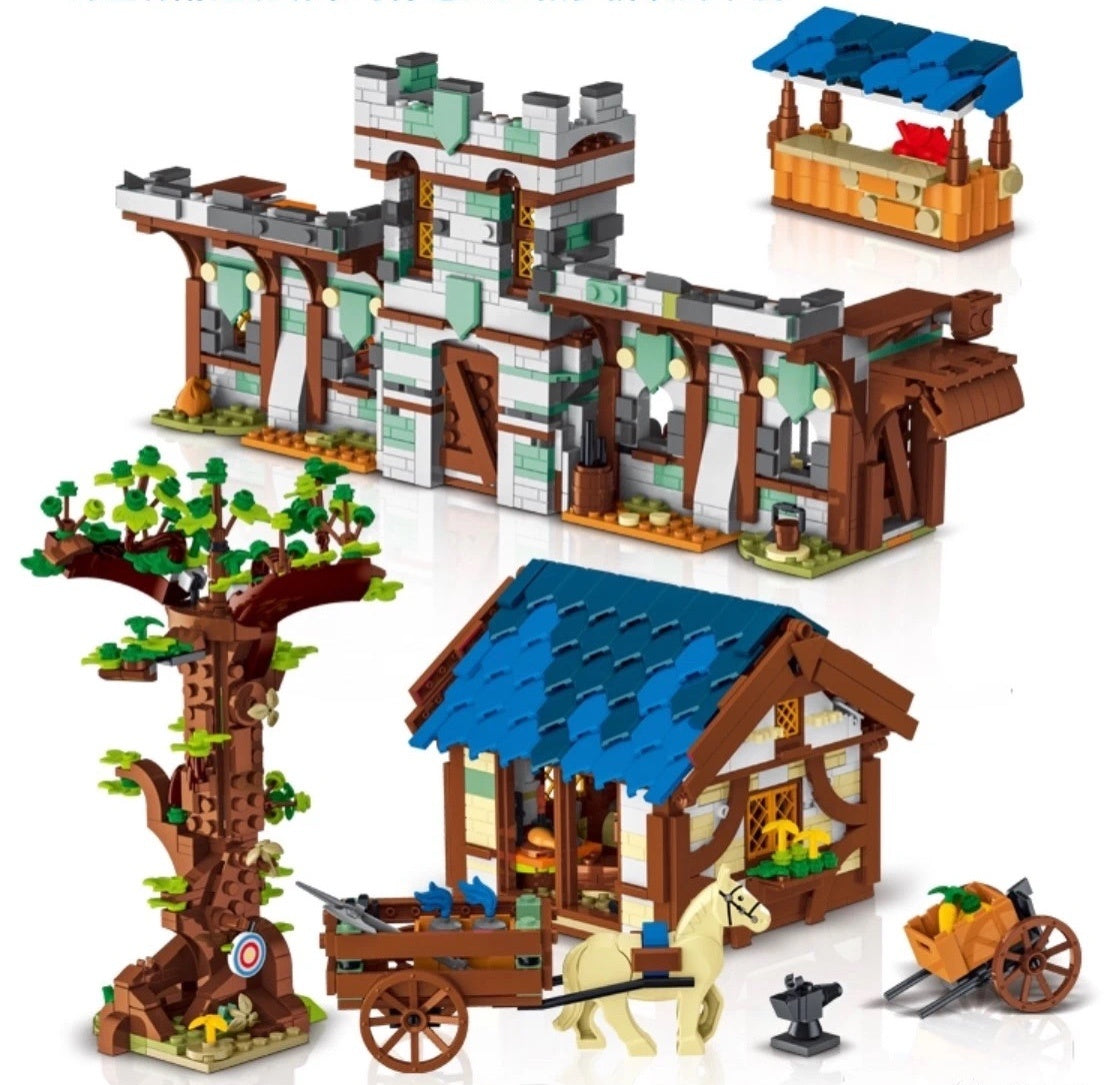 URGE 50105 MOC building blocks Medieval Town Stable 2645pcs/pzs bricks toys ship from China.