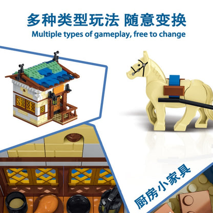 URGE Building Series 50102 Small Town Barn Medieval Blacksmith From China