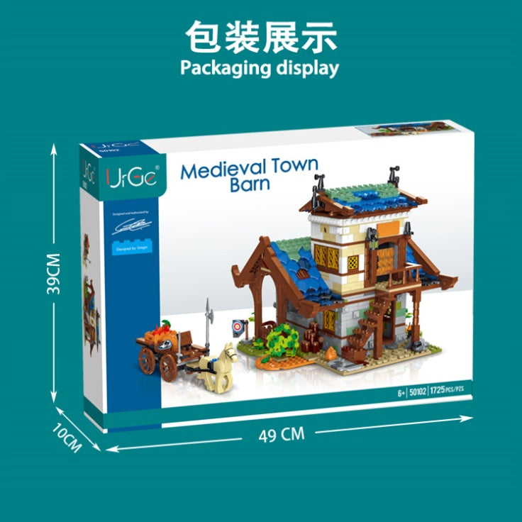 URGE Building Series 50102 Small Town Barn Medieval Blacksmith From China