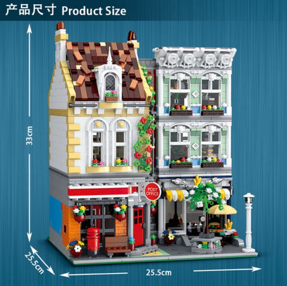 URGE 10198 MOC Creator Street View Series Post Office Building Model Children's Puzzle Assembled Building Blocks 3716pcs Bricks From China