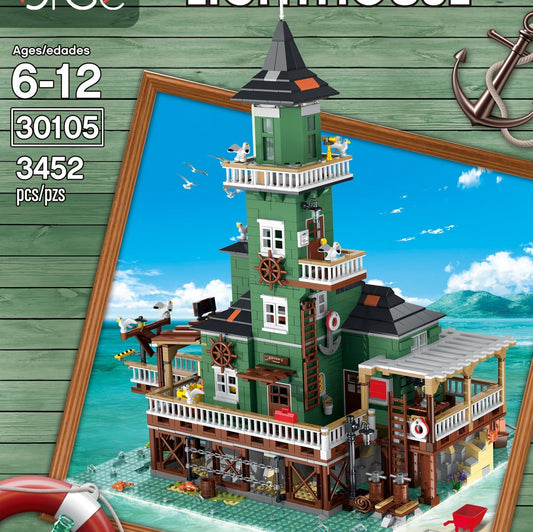 URGE 30105 The Lighthouse Street View Dock Children's Puzzle Assembling And Inserting 3452Pcs Building Blocks From China
