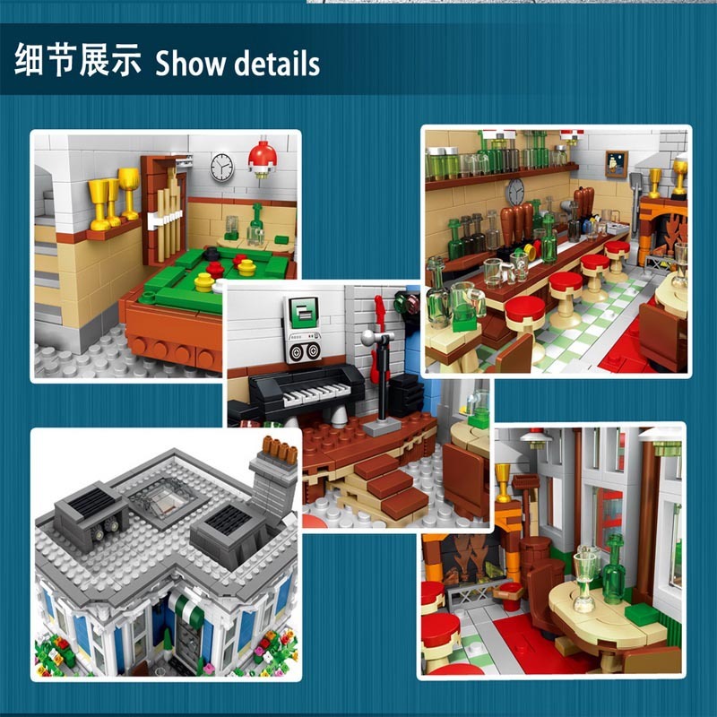 URGE UG-10197 Commercial City Street View The Queen Bricktoria Building Blocks 3678pcs Bricks Model Toy From China