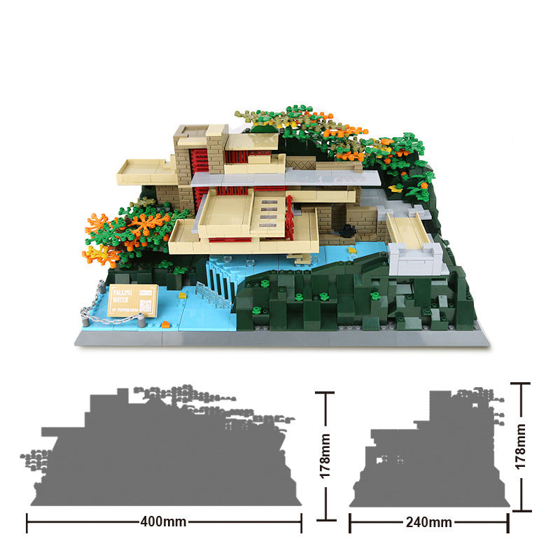 WANGNGE 5232 Moc Creator Expert Buildings Fallingwater Building Blocks 1220PCS Bricks Toys Gift From China.