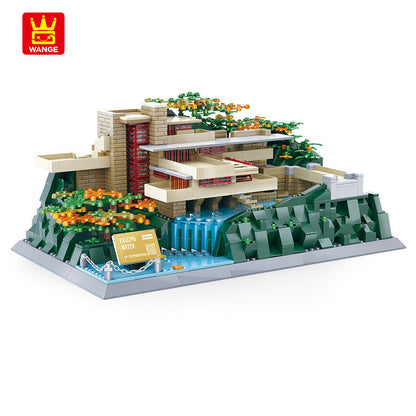 WANGNGE 5232 Moc Creator Expert Buildings Fallingwater Building Blocks 1220PCS Bricks Toys Gift From China.