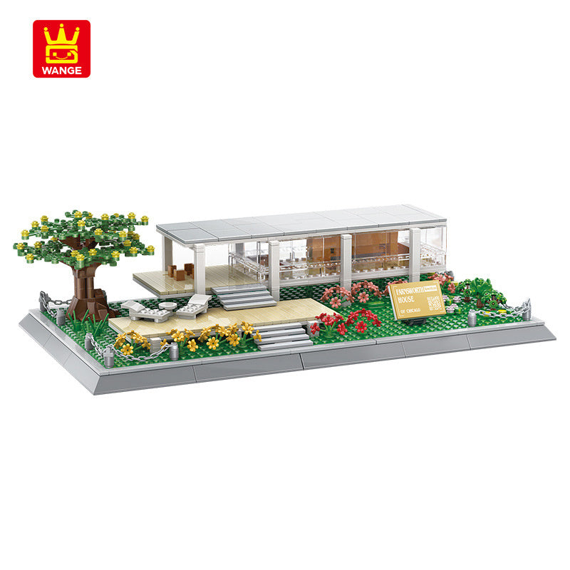 WANGNGE 5233 Moc Creator Expert Buildings Farnsworth House Building Blocks 661pcs Bricks Toys from China.