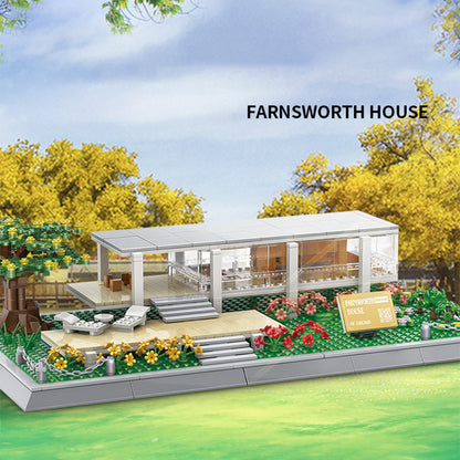 WANGNGE 5233 Moc Creator Expert Buildings Farnsworth House Building Blocks 661pcs Bricks Toys from China.