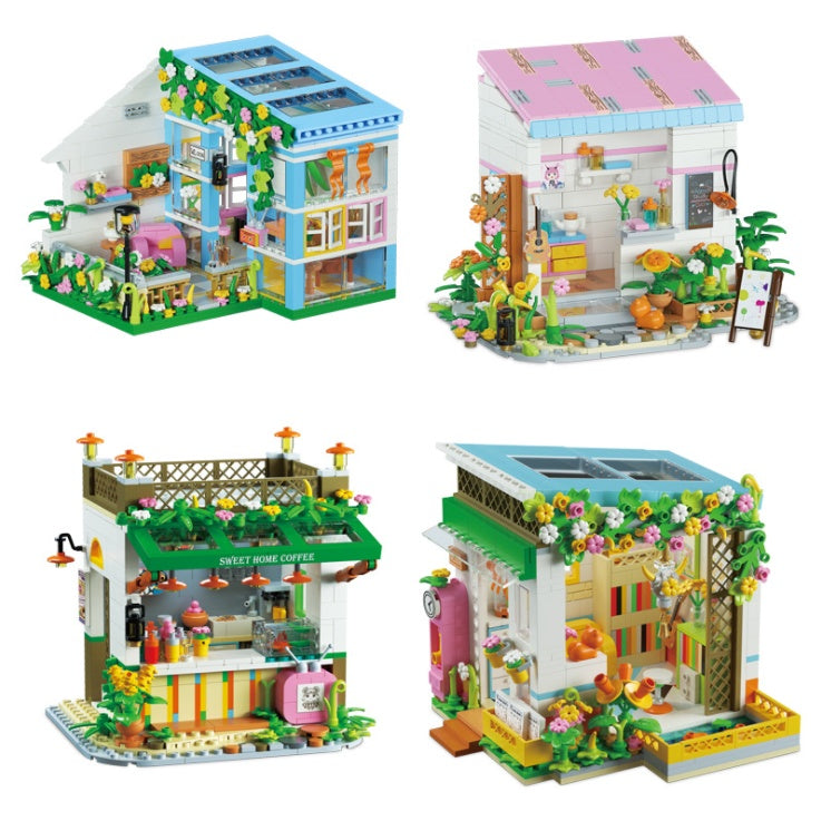 WL2033 2034 2035 2036 Mini Bricks assembly DIY toy building blocks Fairy Tale Town Street Scene Girls Holiday Gifts from China