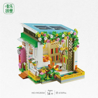 WL2033 2034 2035 2036 Mini Bricks assembly DIY toy building blocks Fairy Tale Town Street Scene Girls Holiday Gifts from China