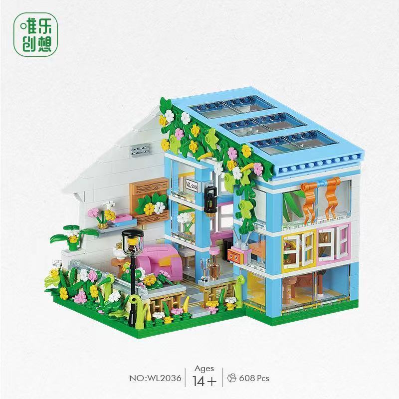 WL2033 2034 2035 2036 Mini Bricks assembly DIY toy building blocks Fairy Tale Town Street Scene Girls Holiday Gifts from China