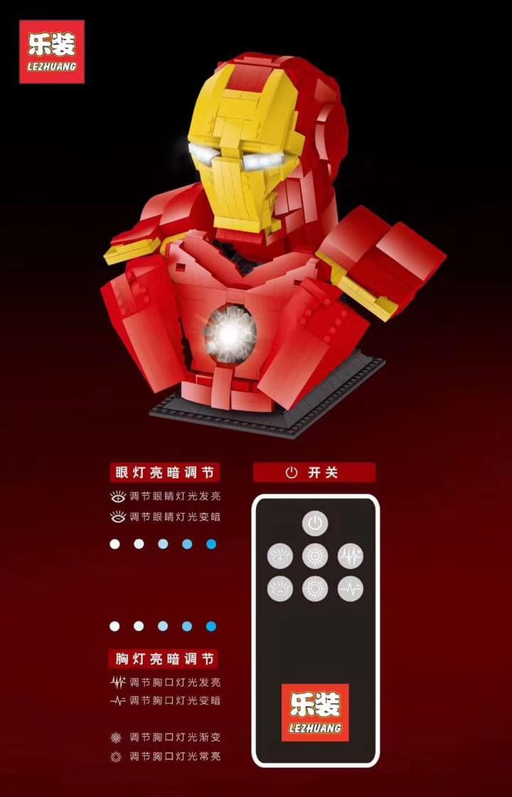 LEZHUANG 19303 Iron Man Bust 1:2 by ZetoVince