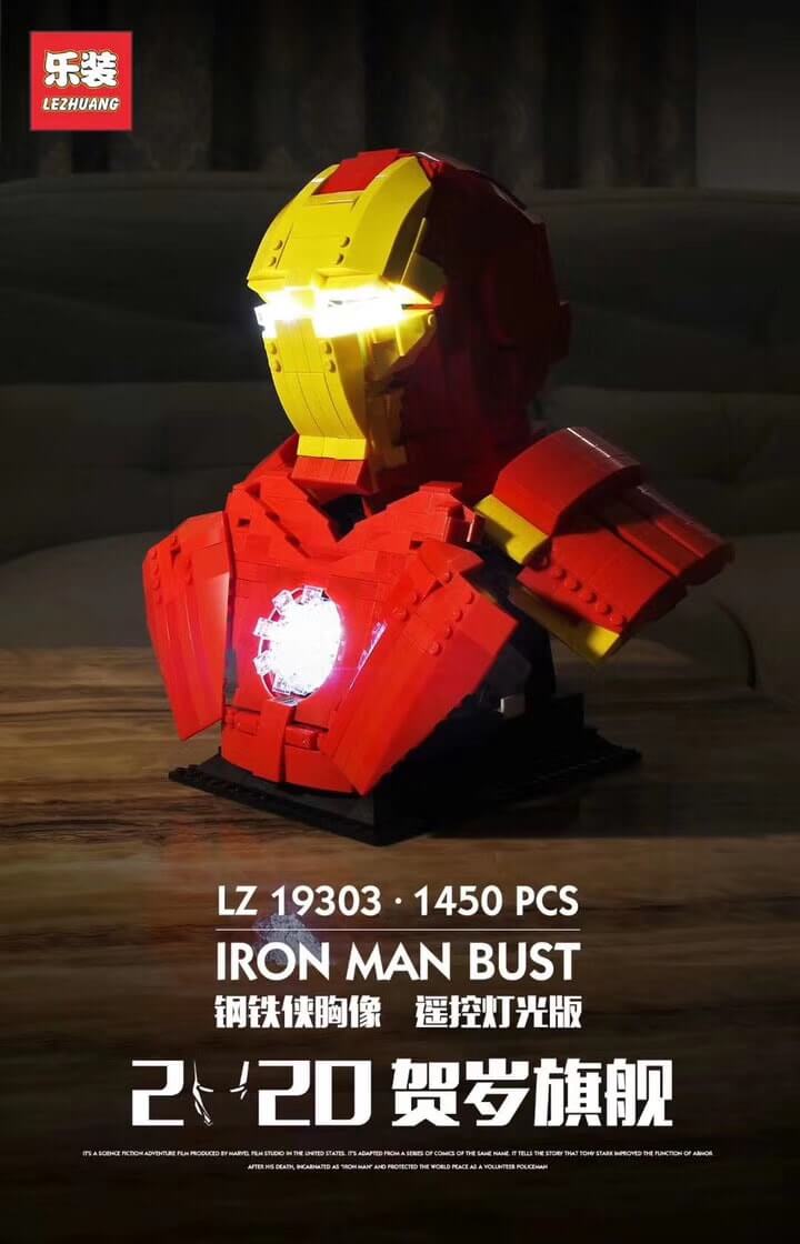 LEZHUANG 19303 Iron Man Bust 1:2 by ZetoVince