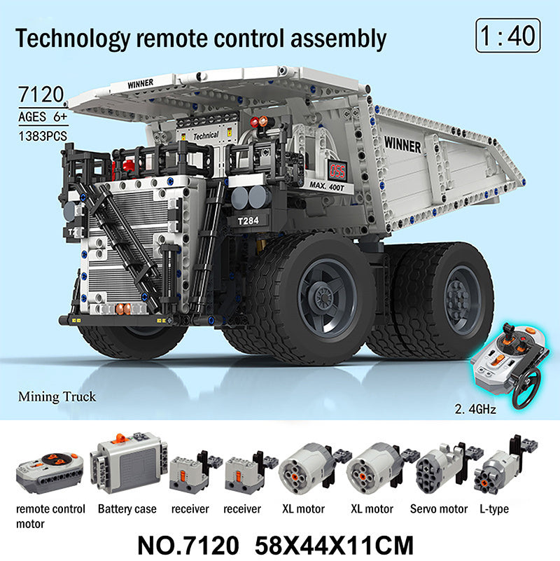 "Winner" 7120 Technic Mining Truck Building Blocks 1383pcs Bricks Toys Ship From Europe 3-7 Days Delivery